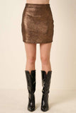 Rock N’ Roll Metallic Mini Skirt