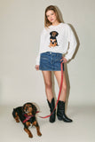 "BEAGLE" Dog Crew Neck Oversized Sweater