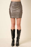 Rock N’ Roll Metallic Mini Skirt