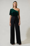Oliana Velvet One Shoulder Top