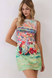 Abstract Football Print Mini Dress
