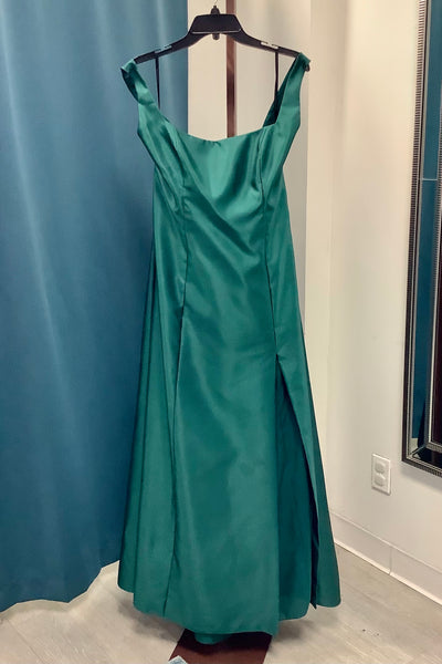 Alfred Sung Panel Evening Gown - Hunter Green