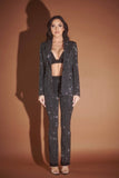 The Boss Rhinestone Pinstripe Blazer