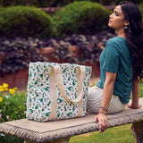 Block Printed Canvas Tote - Mermaid