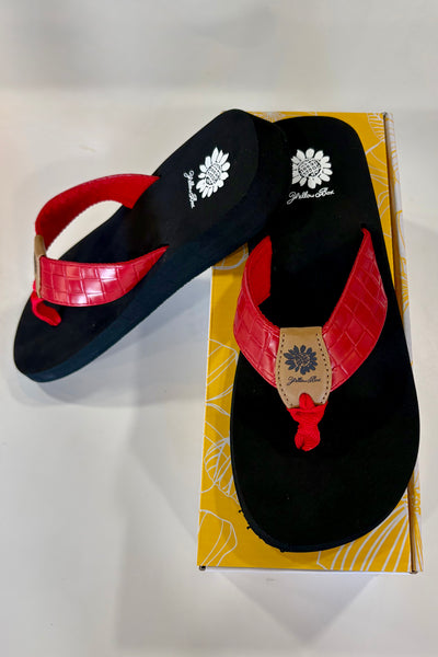 Yellow Box Abenego Platform Sandal- Red