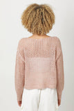 Mystree Metallic Net Pullover Sweater