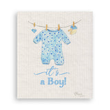 Baby Boy Clothing with “It's a Boy” Dishtowel
