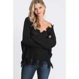 90’s Destroyed V-Neck Sweater