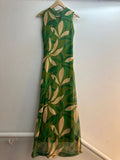 Italian Romance Sleeveless Printed Mesh Maxi Dress