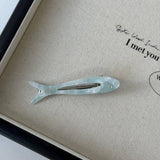 Acetate Floral Fish Clip Hairpin Barrette