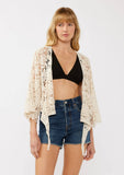 Lacey Floral Crochet Kimono