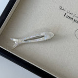 Acetate Floral Fish Clip Hairpin Barrette