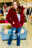 Avec Les Filles Grooved Faux Fur Coat