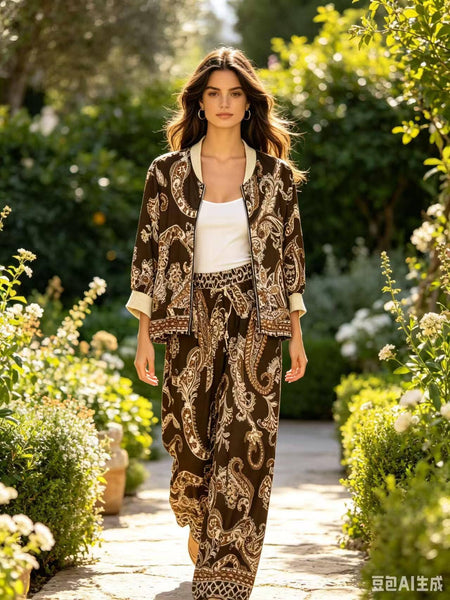 Lightweight Italian Paisley Print Jacket