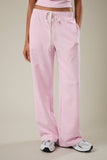 Mid-Rise Wide Leg Sweatpant- Butter