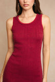Kara Sleevelsss Mini Dress - Maroon
