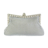 Metal Mesh Evening Clutch Bag - Flip Top Closure