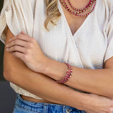 Aasha Chic Blush Coil Kantha Beaded & Handcrafted Bracelet