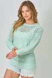 Mystree Sparkling Net Pullover Sweater