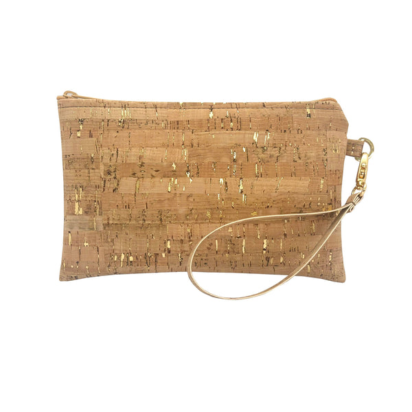 Cork Simple Wristlet | Gold Flecked Cork