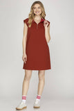 Hannah Half Zip Knit Mini Dress