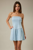 The Rebecca Strapless Fit & Flare Dress - Denim