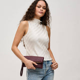 Aria Woven Wristlet Clutch - Oatmilk