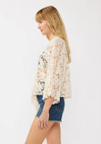 Lacey Floral Crochet Kimono