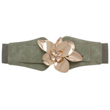 Flower Metal Waist Elastic Belt
