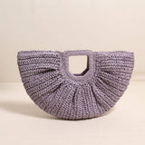 Half Circle Straw Bag