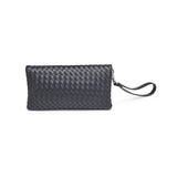 Aria Woven Wristlet Clutch - Merlot