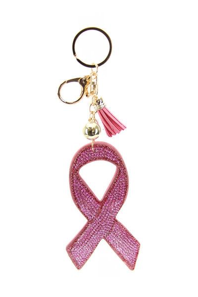 Blingy Breast Cancer Awareness Keychain Bag Charm