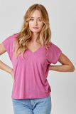 Mystree Cupro Modal V-Neck Top