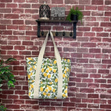Block Printed Canvas Bag - Lemon Groves