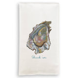 Pink Oyster with Shuck 'em: Dishtowel