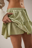 Morgan Mid Rise Tiered Cotton Skort