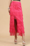 Fringe Skirt-Western Fringed Piñata Midi Skirt