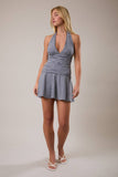 Abby Crush Halter Gingham Mini Dress