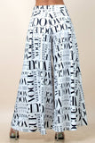 Vogue White Print Palazzo Pants - Off White
