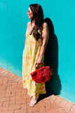 Q2 Tropical Print Jumpsuit - Yellow