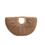 Half Circle Straw Bag