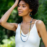 Prismatic Hues Necklace-Blue,Yellow,White