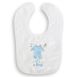 Baby Boy Clothing with “It's a Boy” Dishtowel