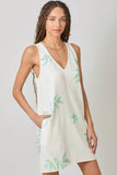 Mystree Floral Printed Denim Shift Dress - Rose Haze