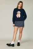 'Goldendoodle’ Long Sleeve Crewneck Sweater