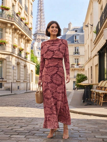 Italian Printed Tulle Top and Skirt Set