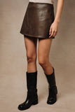 Seana Faux Leather Mini Skort
