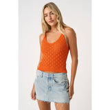 Game Day Cropped Knit Sweater Tank