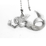 Handmade Swimming Mermaid Gift - Nautical Christmas Ornament : Ornament (brown twine)