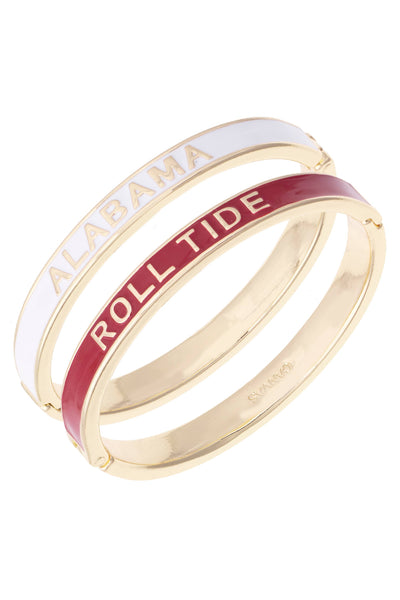 Alabama Crimson Tide Skinny Enamel Hinge Bangle
